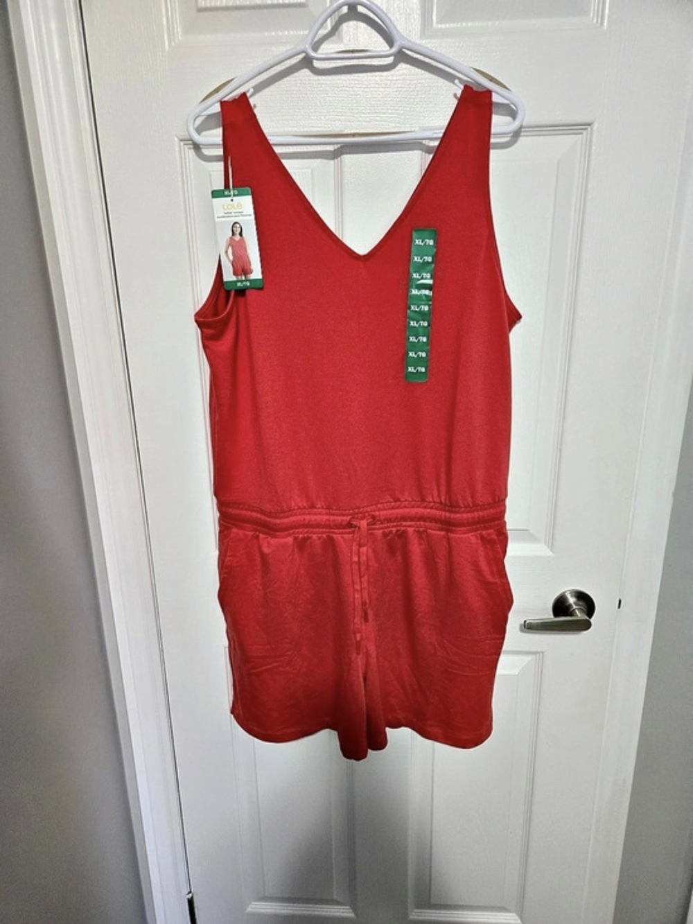 Lole Women's Beach Romper Red Sleeveless Romper XL NWT